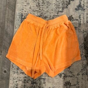 Daily Drills Orange Terry Shorts